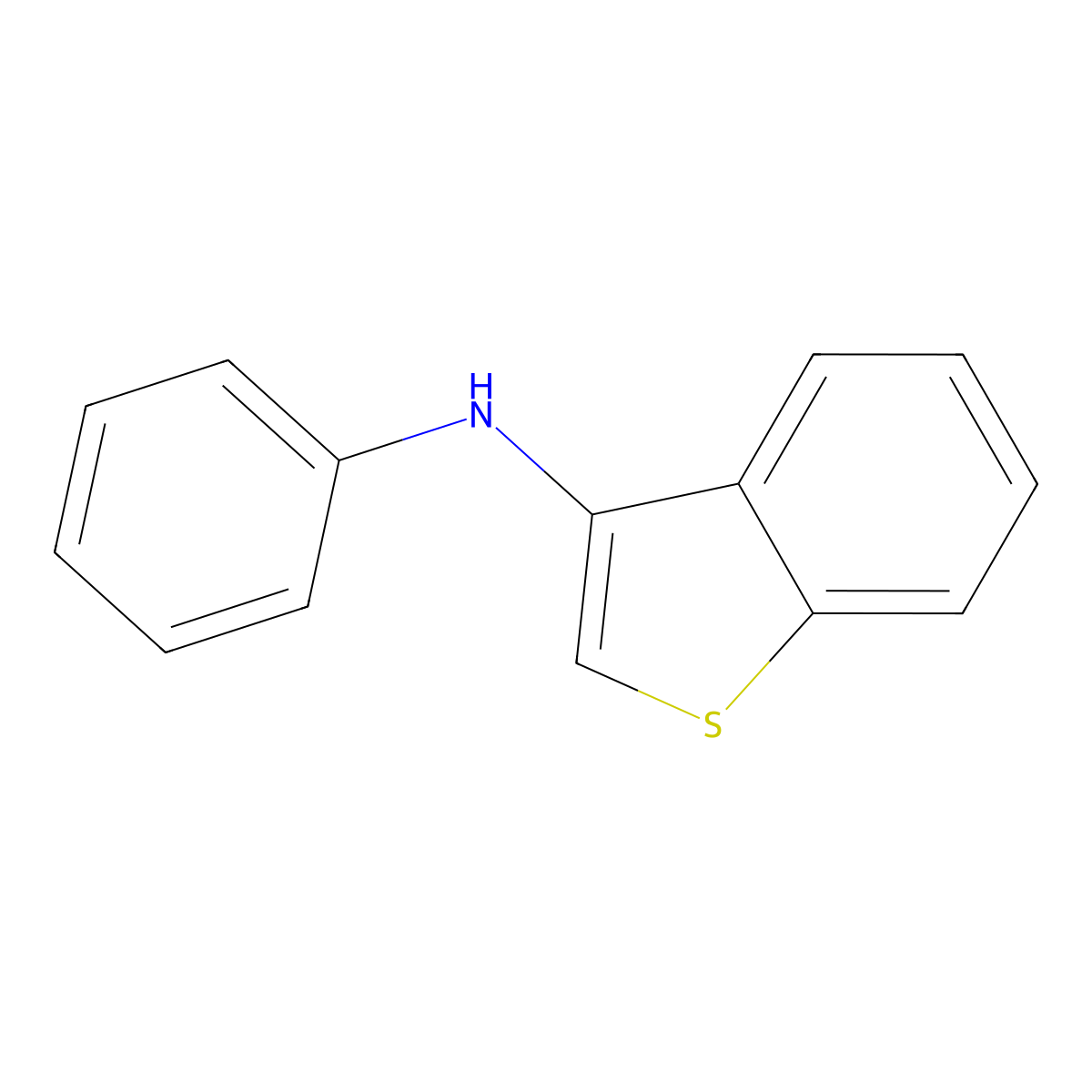 N-Phenyl-1-benzothiophen-3-amine molecular structure, CAS 6135-64-4