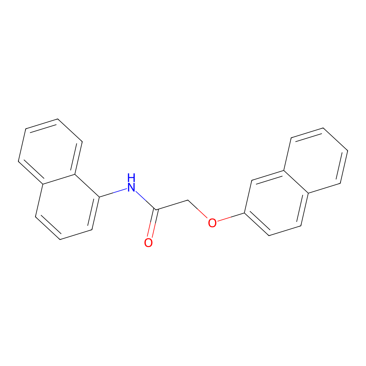 N-(naphthalen-1-yl)-2-(naphthalen-2-yloxy)acetamide molecular structure, CAS 6135-74-6