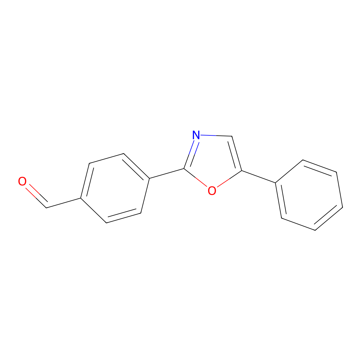 Benzaldehyde, 4-(5-phenyl-2-oxazolyl)- molecular structure, CAS 61351-62-0
