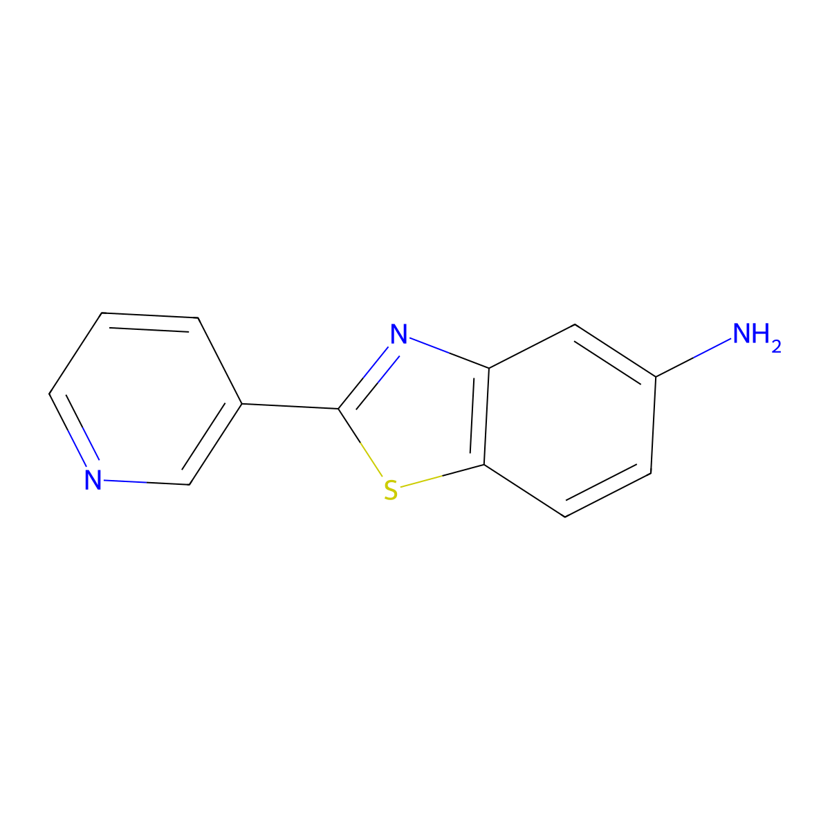 5-Amino-2-(3-pyridinyl)benzothiazole molecular structure, CAS 61352-27-0
