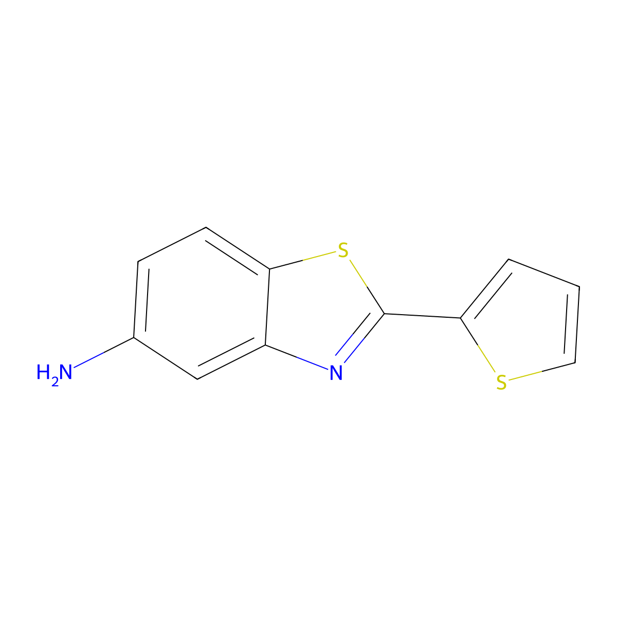 2-(Thiophen-2-yl)-1,3-benzothiazol-5-amine molecular structure, CAS 61352-32-7