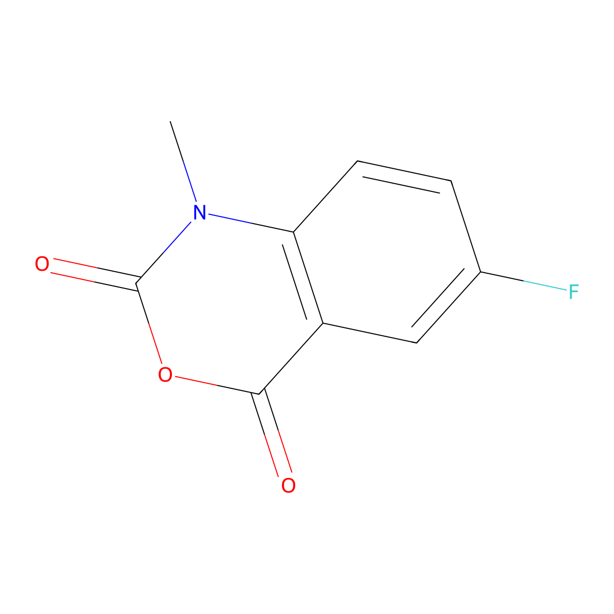 6-Fluoro-1-methyl-2H-3,1-benzoxazine-2,4(1H)-dione molecular structure, CAS 61352-46-3