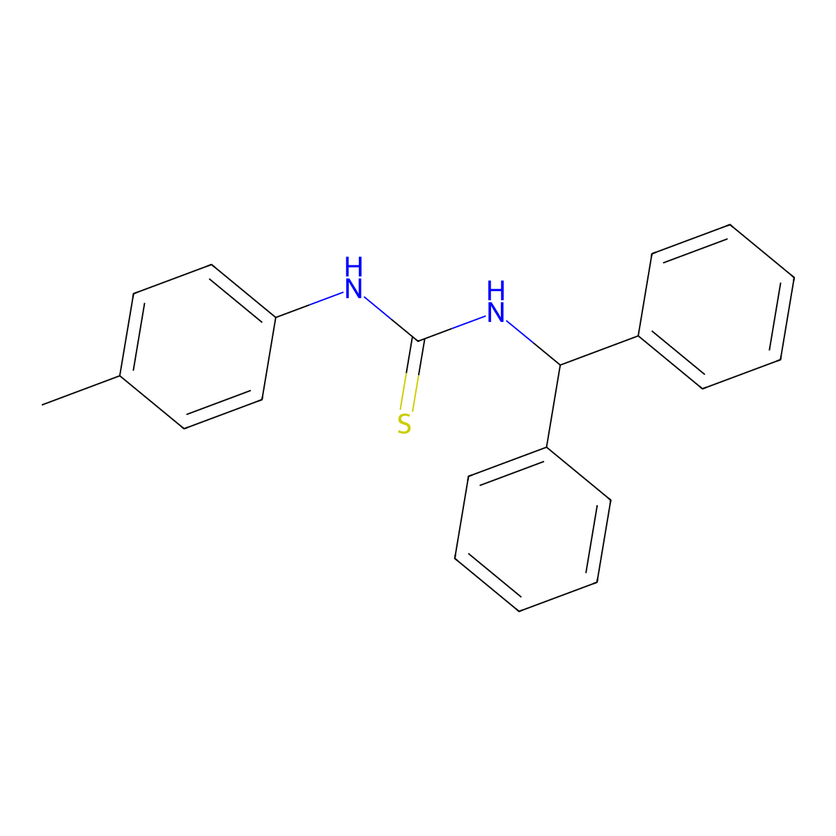 N-(Diphenylmethyl)-N'-(4-methylphenyl)thiourea molecular structure, CAS 61353-95-5