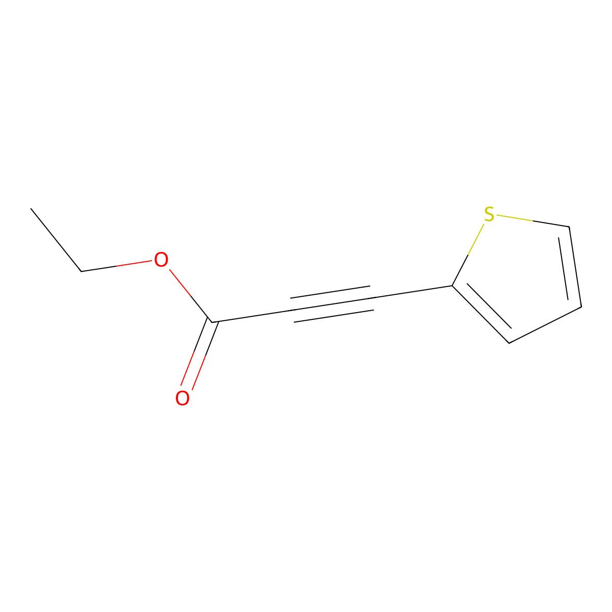 2-Propynoic acid, 3-(2-thienyl)-, ethyl ester molecular structure, CAS 61354-73-2