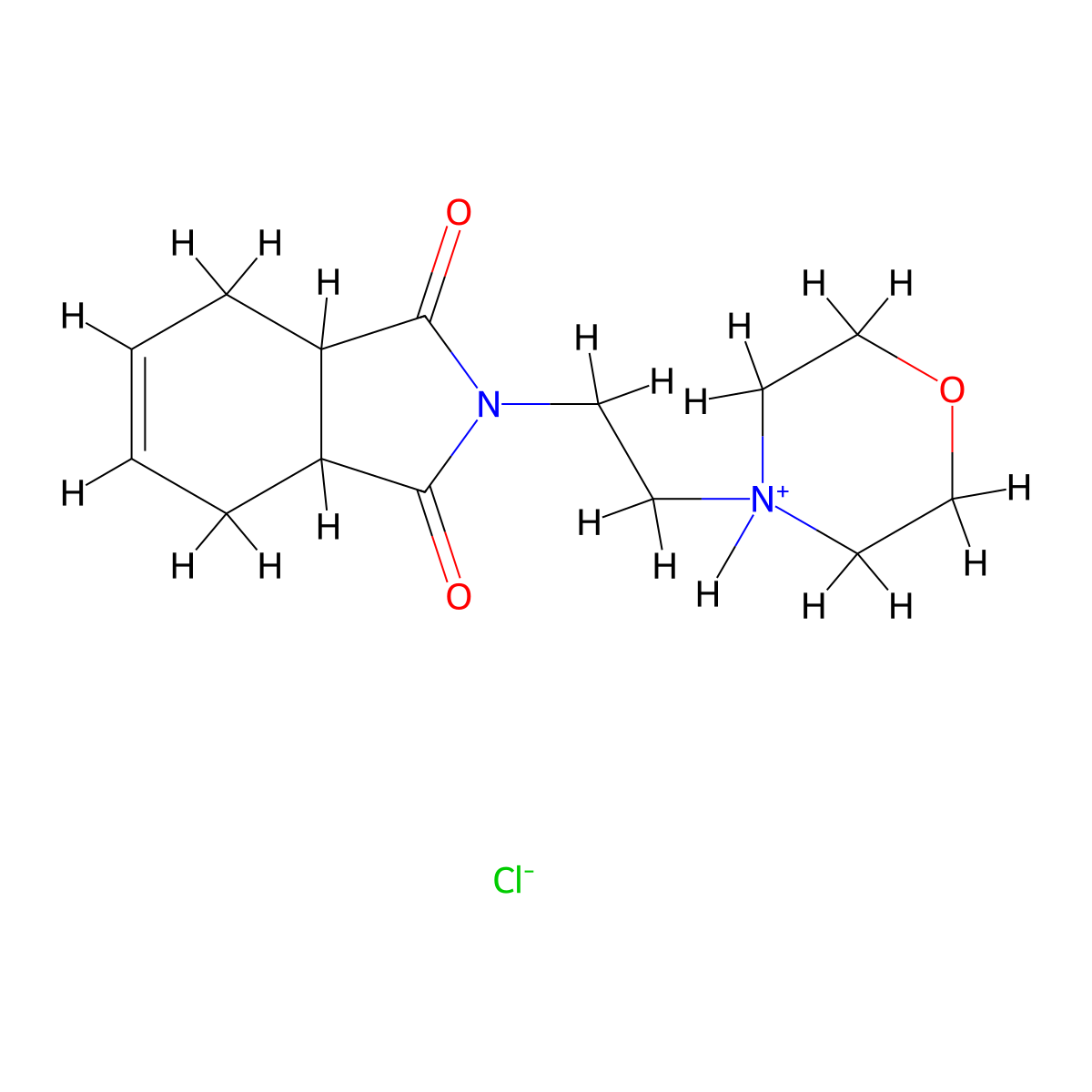 1H-Isoindole-1,3(2H)-dione, 3a,4,7,7a-tetrahydro-2-(2-(4-morpholinyl)ethyl)-, monohydrochloride molecular structure, CAS 61356-05-6
