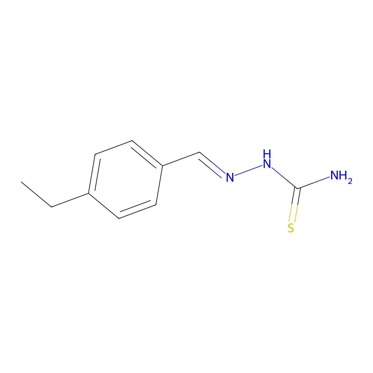 Hydrazinecarbothioamide, 2-[(4-ethylphenyl)methylene]- molecular structure, CAS 61356-15-8