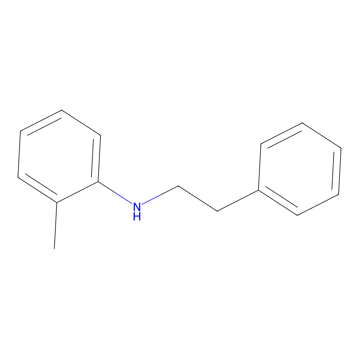 2-Methyl-N-(2-phenylethyl)aniline molecular structure, CAS 61358-65-4
