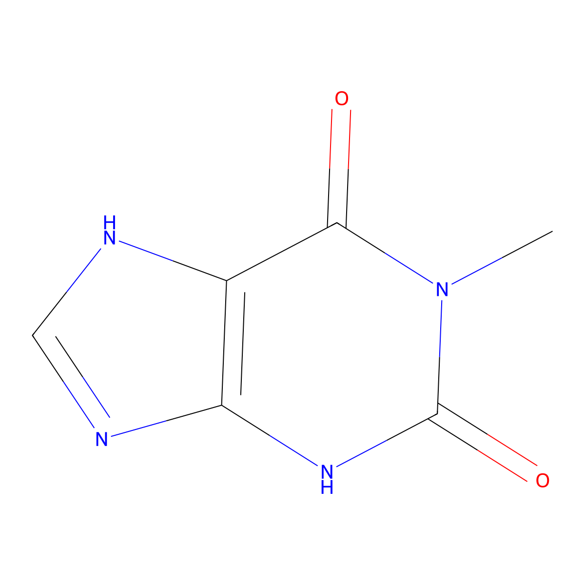 1-Methylxanthine molecular structure, CAS 6136-37-4