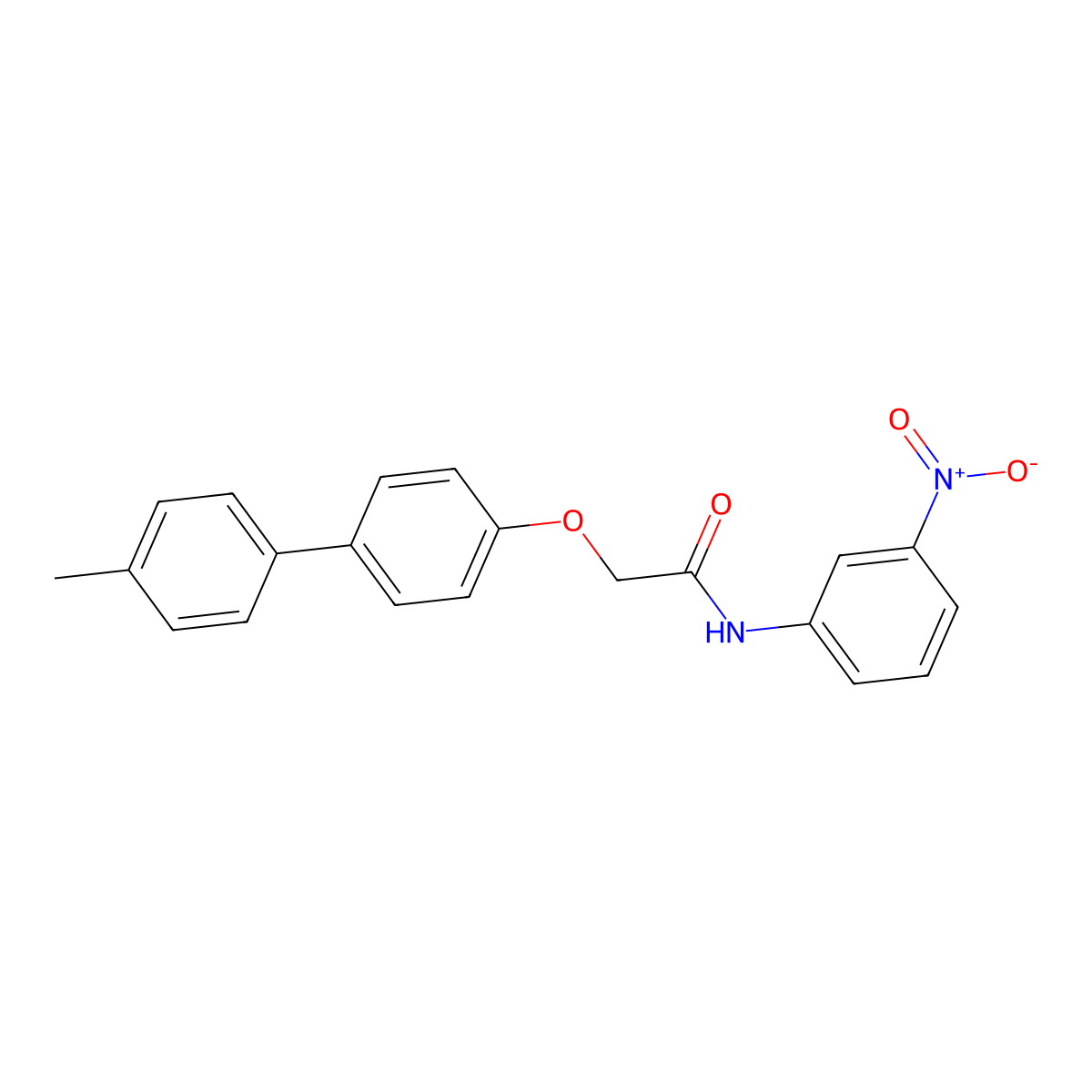 2-[4-(4-methylphenyl)phenoxy]-N-(3-nitrophenyl)acetamide molecular structure, CAS 6136-57-8