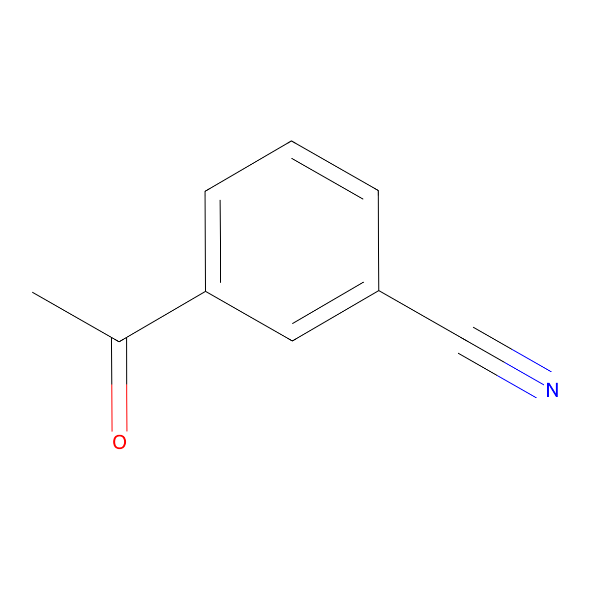 3-Acetylbenzonitrile molecular structure, CAS 6136-68-1