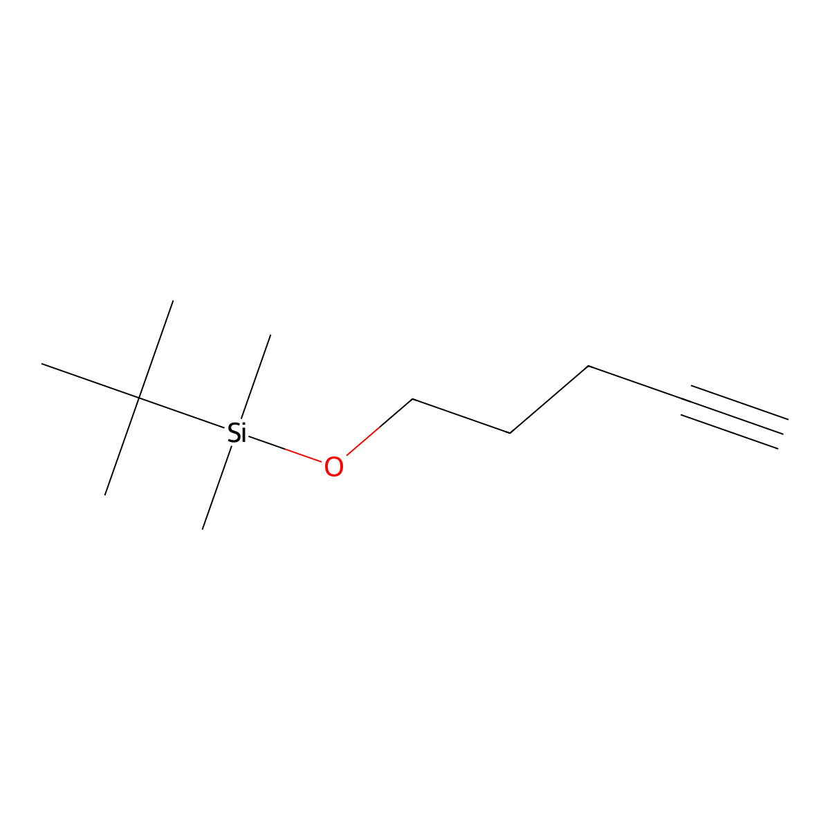 5-(t-Butyldimethylsilyloxy)pent-1-yne molecular structure, CAS 61362-77-4