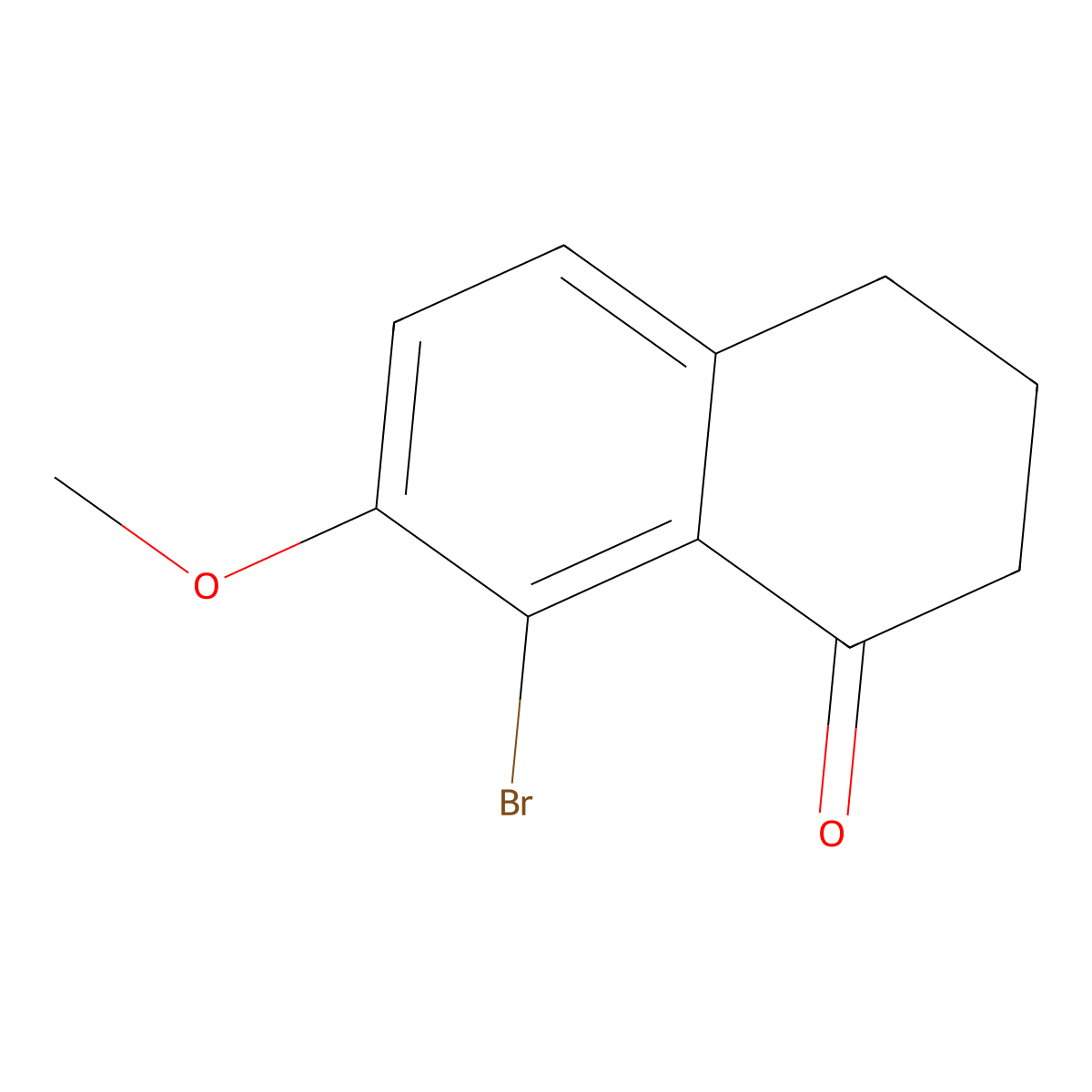 8-Bromo-7-methoxy-1,2,3,4-tetrahydronaphthalen-1-one molecular structure, CAS 61362-78-5