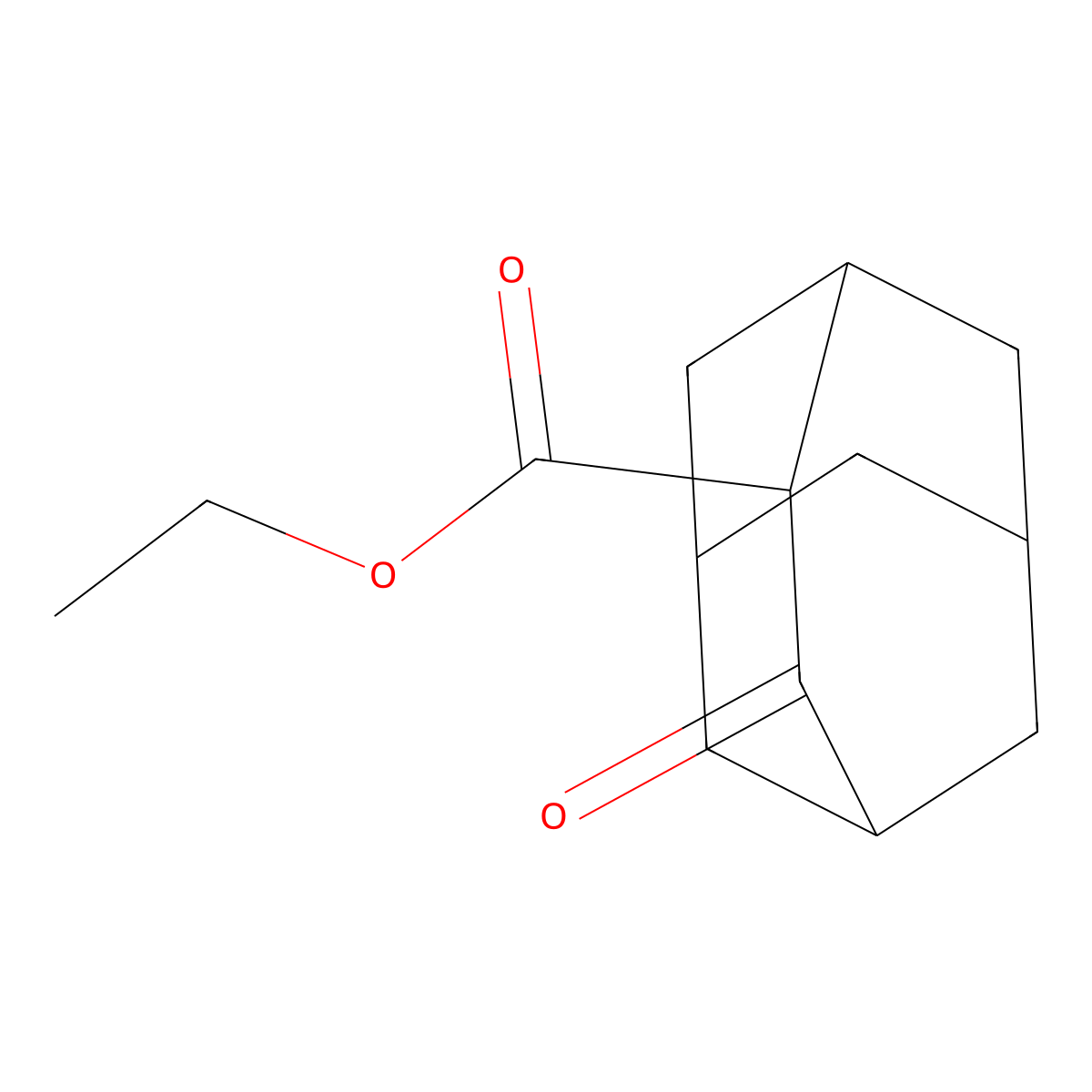 Ethyl 5-oxotricyclo(4.3.1.13,8)undecane-4-carboxylate molecular structure, CAS 61363-31-3