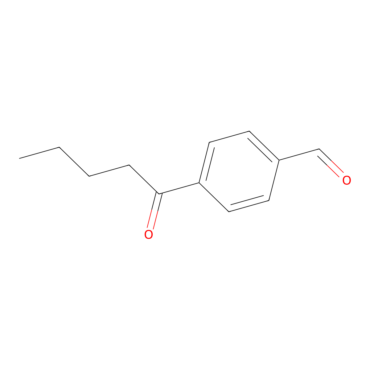 4-Pentanoylbenzaldehyde molecular structure, CAS 61363-43-7