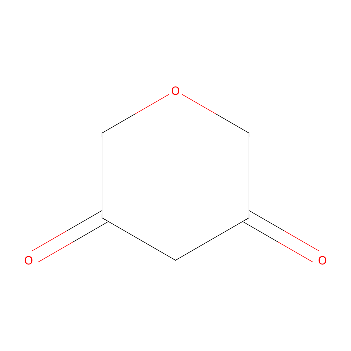 2H-pyran-3,5(4H,6H)-dione molecular structure, CAS 61363-56-2