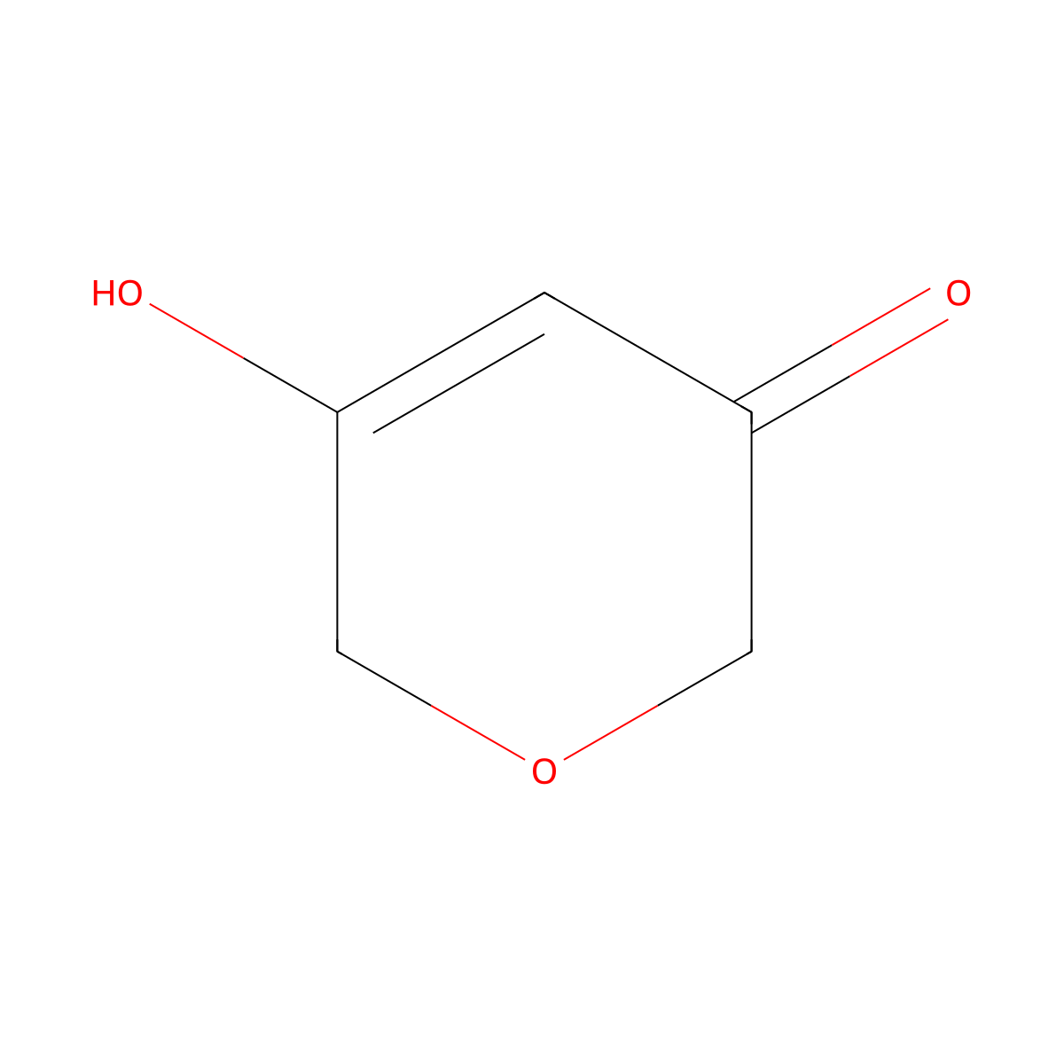 5-Hydroxy-2H-pyran-3(6H)-one molecular structure, CAS 61363-75-5