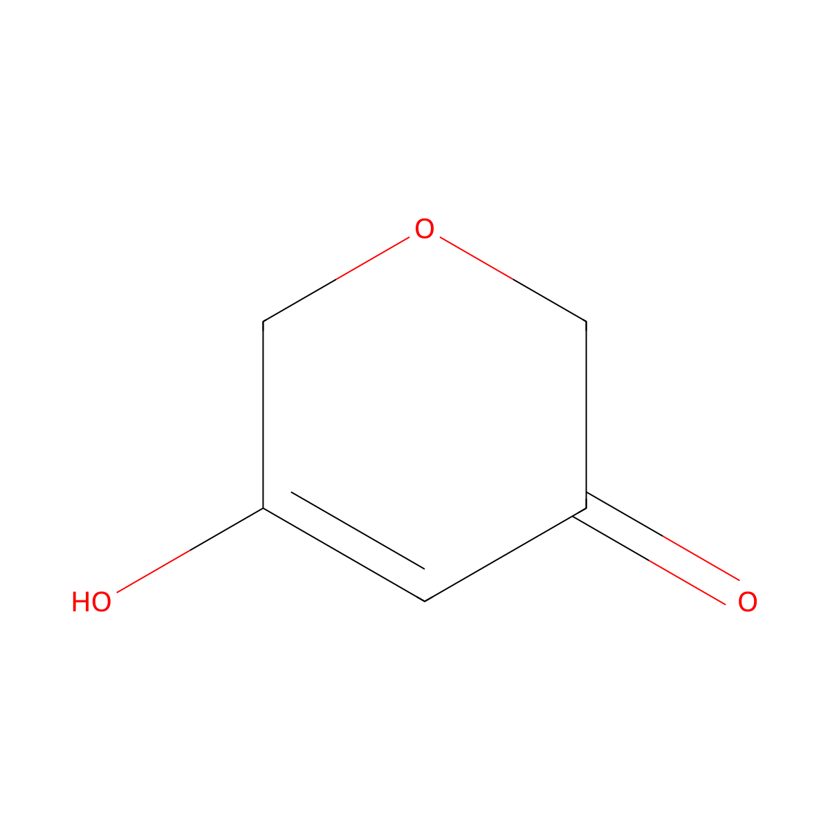 5-Hydroxy-2H-pyran-3(6H)-one molecular structure, CAS 61363-75-5
