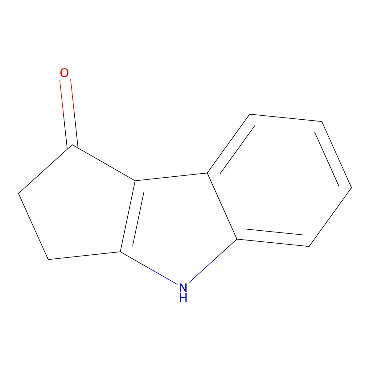3,4-Dihydrocyclopenta(b)indol-1(2H)-one molecular structure, CAS 61364-20-3