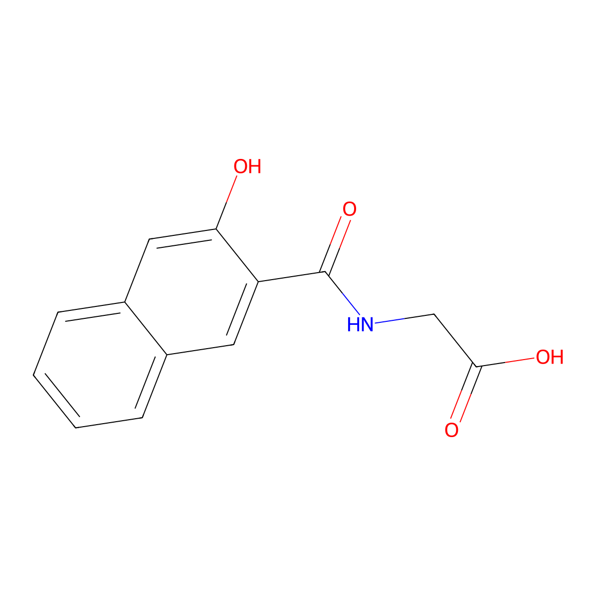 Glycine, N-[(3-hydroxy-2-naphthalenyl)carbonyl]- molecular structure, CAS 613653-52-4