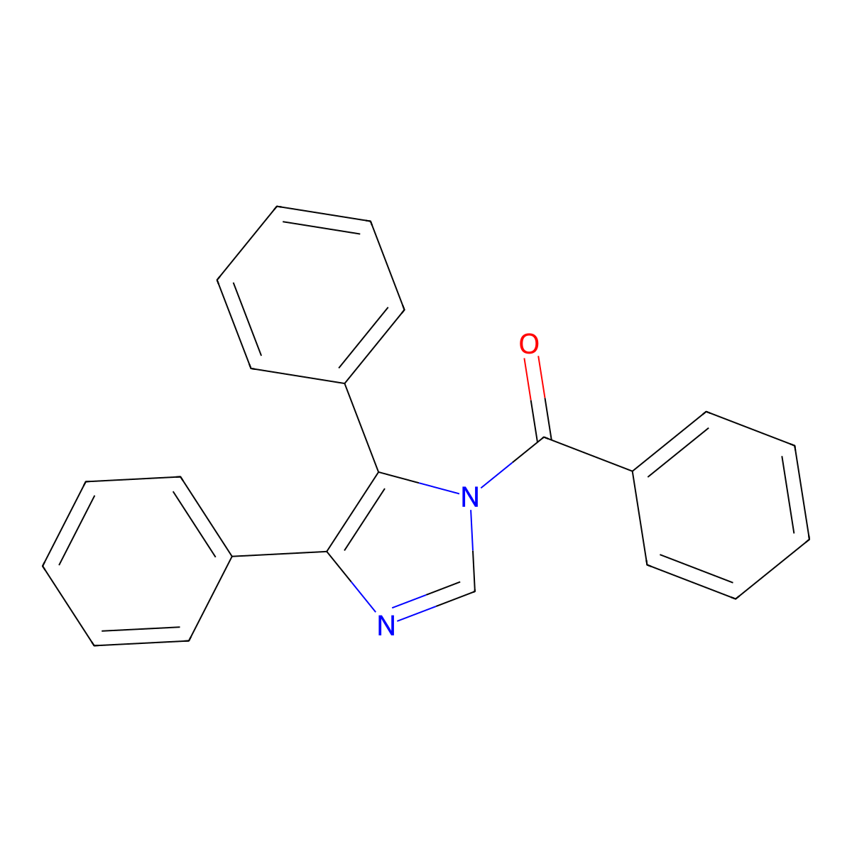 1H-Imidazole, 1-benzoyl-4,5-diphenyl- molecular structure, CAS 613653-62-6