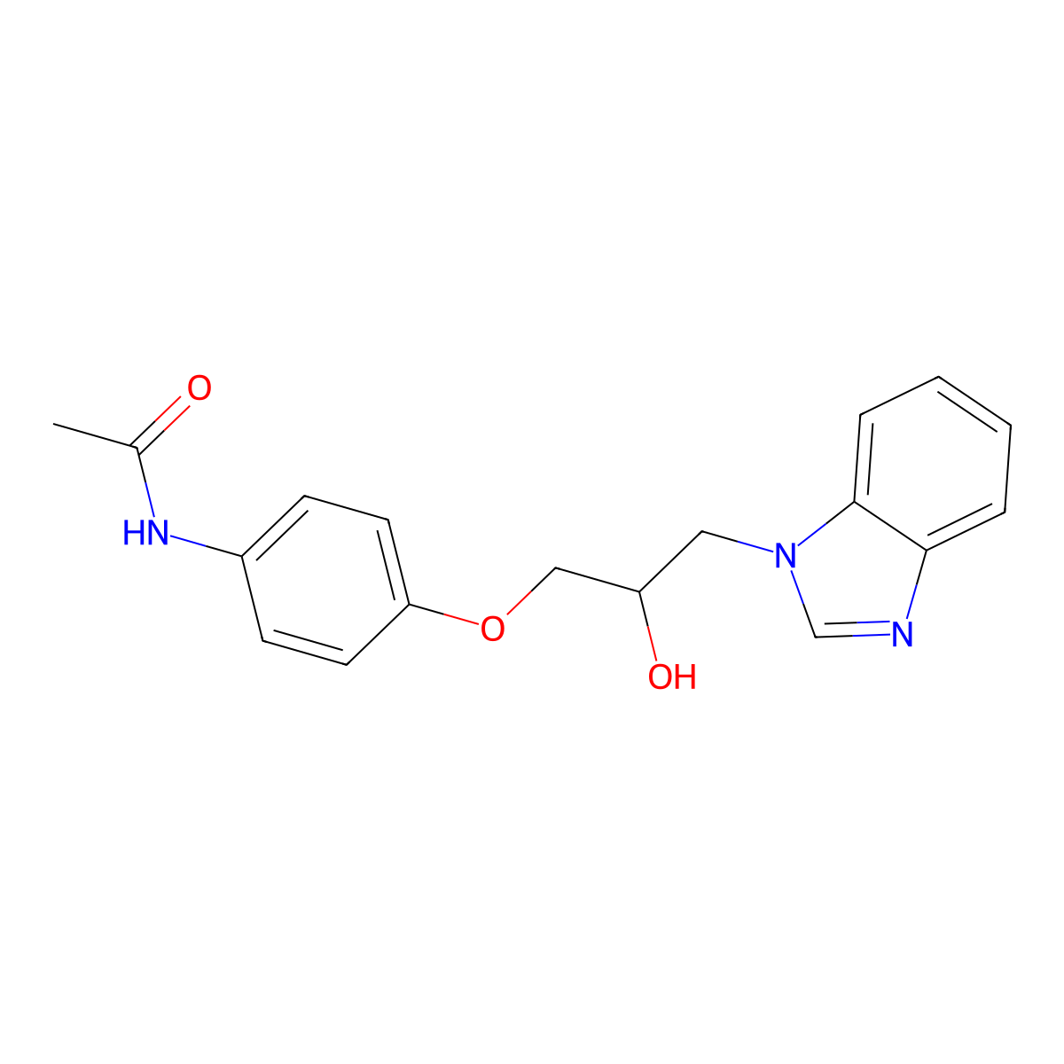 N-[4-(3-Benzoimidazol-1-yl-2-hydroxy-propoxy)-phenyl]-acetamide molecular structure, CAS 613655-96-2