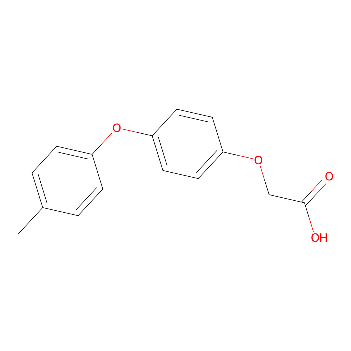 2-[4-(4-methylphenoxy)phenoxy]acetic Acid molecular structure, CAS 613656-15-8