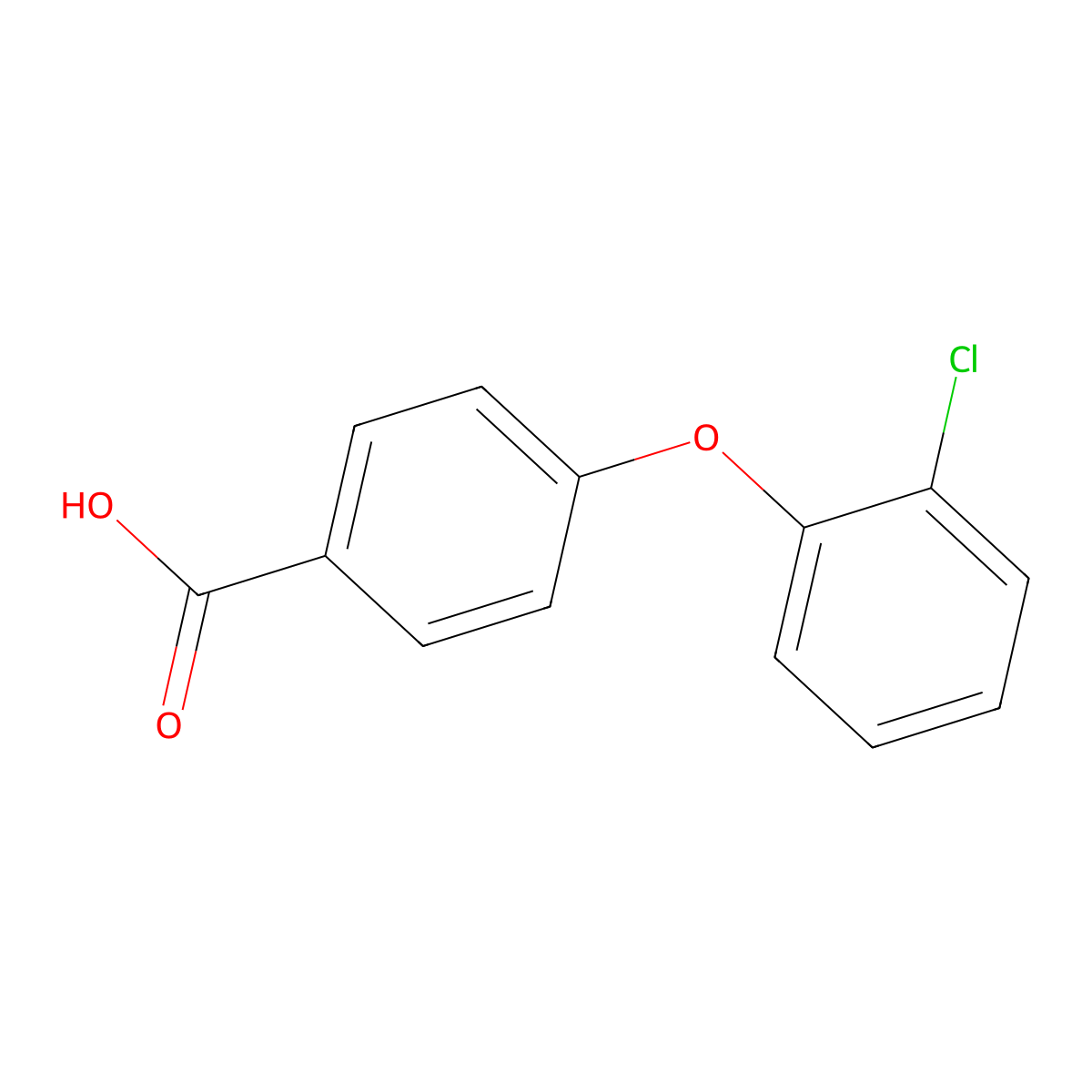 4-(2-chlorophenoxy)benzoic Acid molecular structure, CAS 613656-16-9