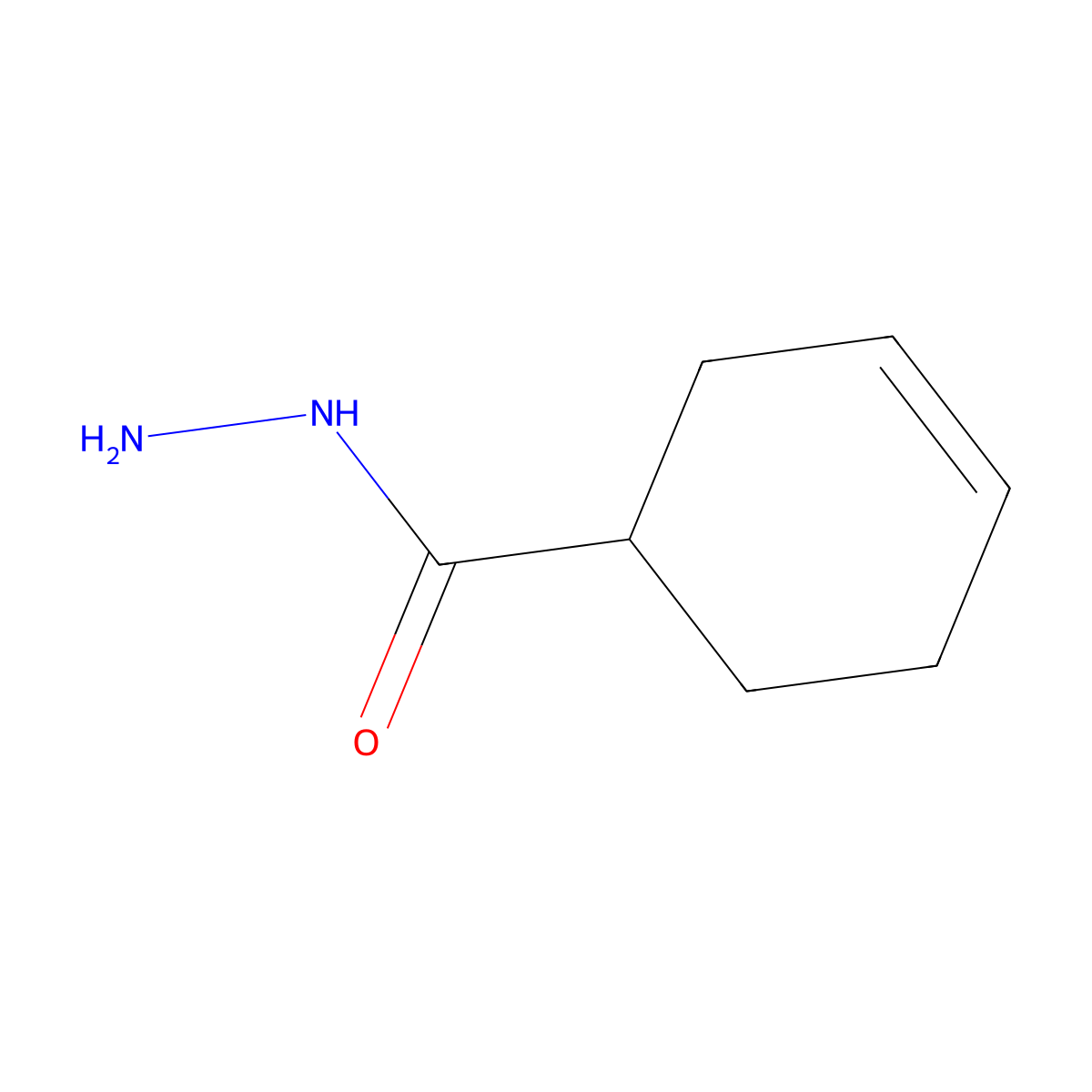 Cyclohex-3-ene-1-carbohydrazide molecular structure, CAS 613656-69-2
