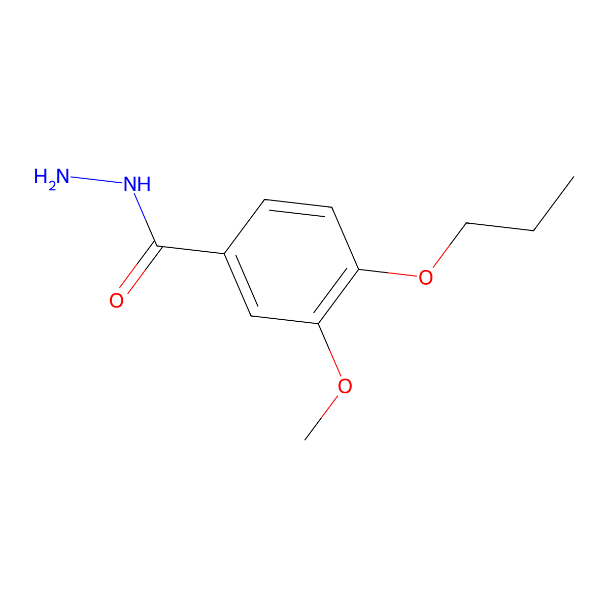 3-Methoxy-4-propoxybenzohydrazide molecular structure, CAS 613656-74-9