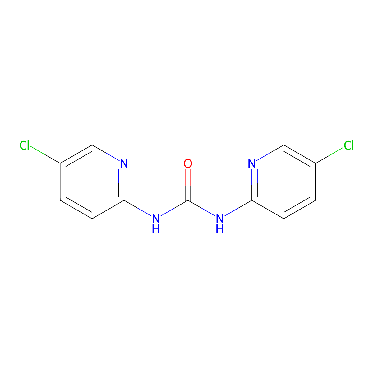 1,3-Bis(5-chloropyridin-2-yl)urea molecular structure, CAS 613656-86-3