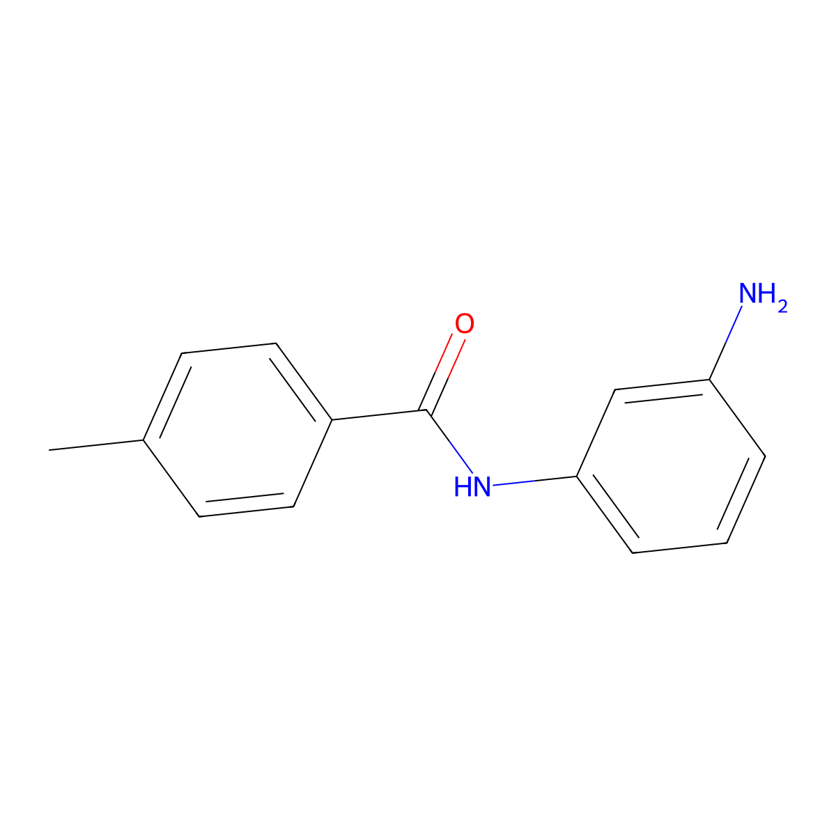 N-(3-aminophenyl)-4-methylbenzamide molecular structure, CAS 613656-89-6