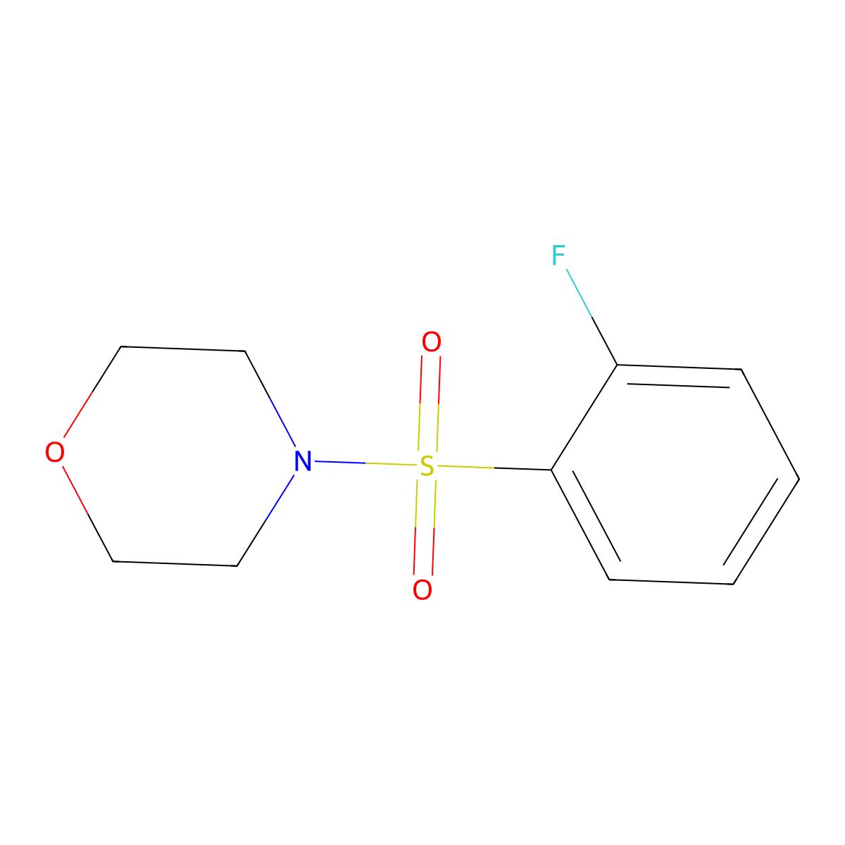 4-((2-Fluorophenyl)sulfonyl)morpholine molecular structure, CAS 613657-01-5
