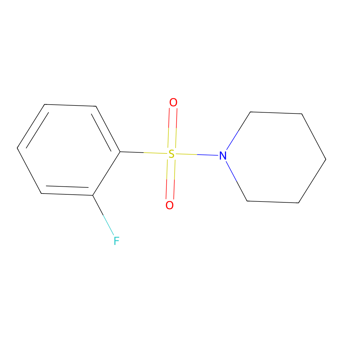 1-(2-Fluorobenzenesulfonyl)piperidine molecular structure, CAS 613657-02-6