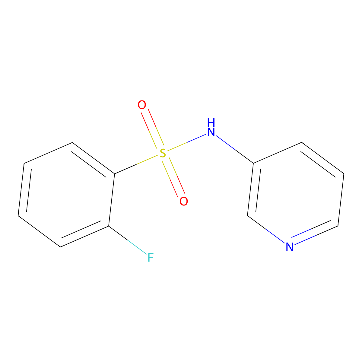 2-fluoro-N-pyridin-3-ylbenzenesulfonamide molecular structure, CAS 613657-18-4
