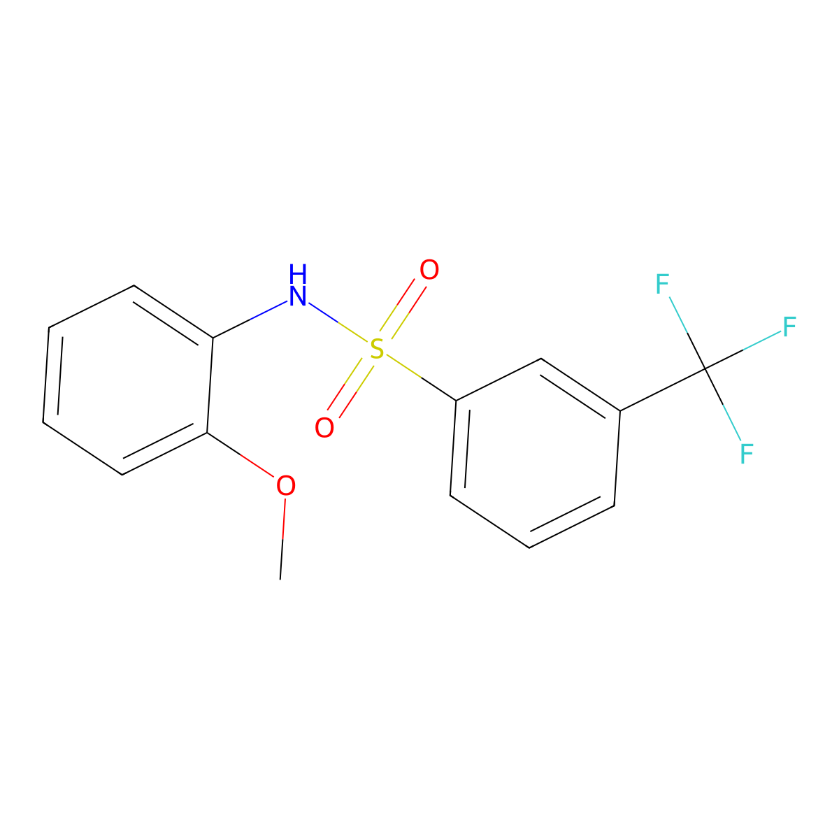 N-(2-methoxyphenyl)-3-(trifluoromethyl)benzenesulfonamide molecular structure, CAS 613657-69-5