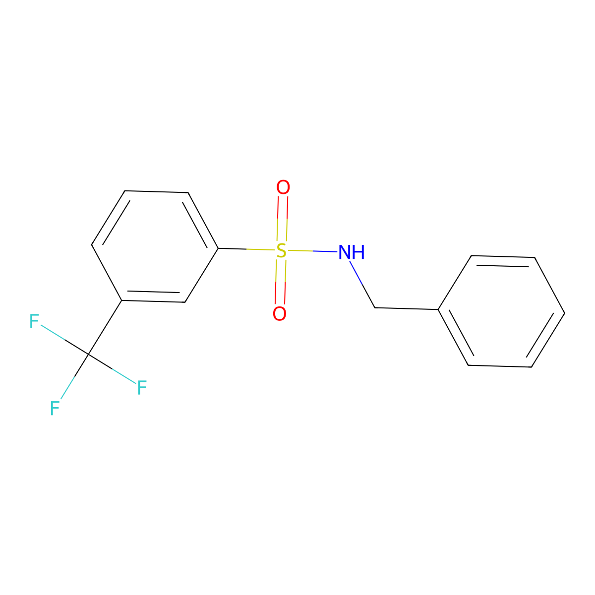 N-benzyl-3-(trifluoromethyl)benzene-1-sulfonamide molecular structure, CAS 613657-89-9
