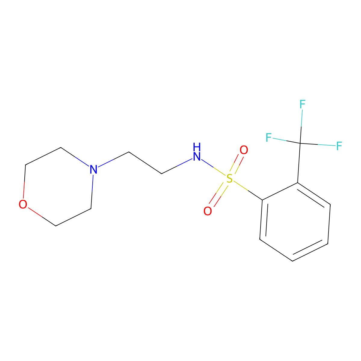 (2-Morpholin-4-ylethyl){[2-(trifluoromethyl)phenyl]sulfonyl}amine molecular structure, CAS 613658-09-6
