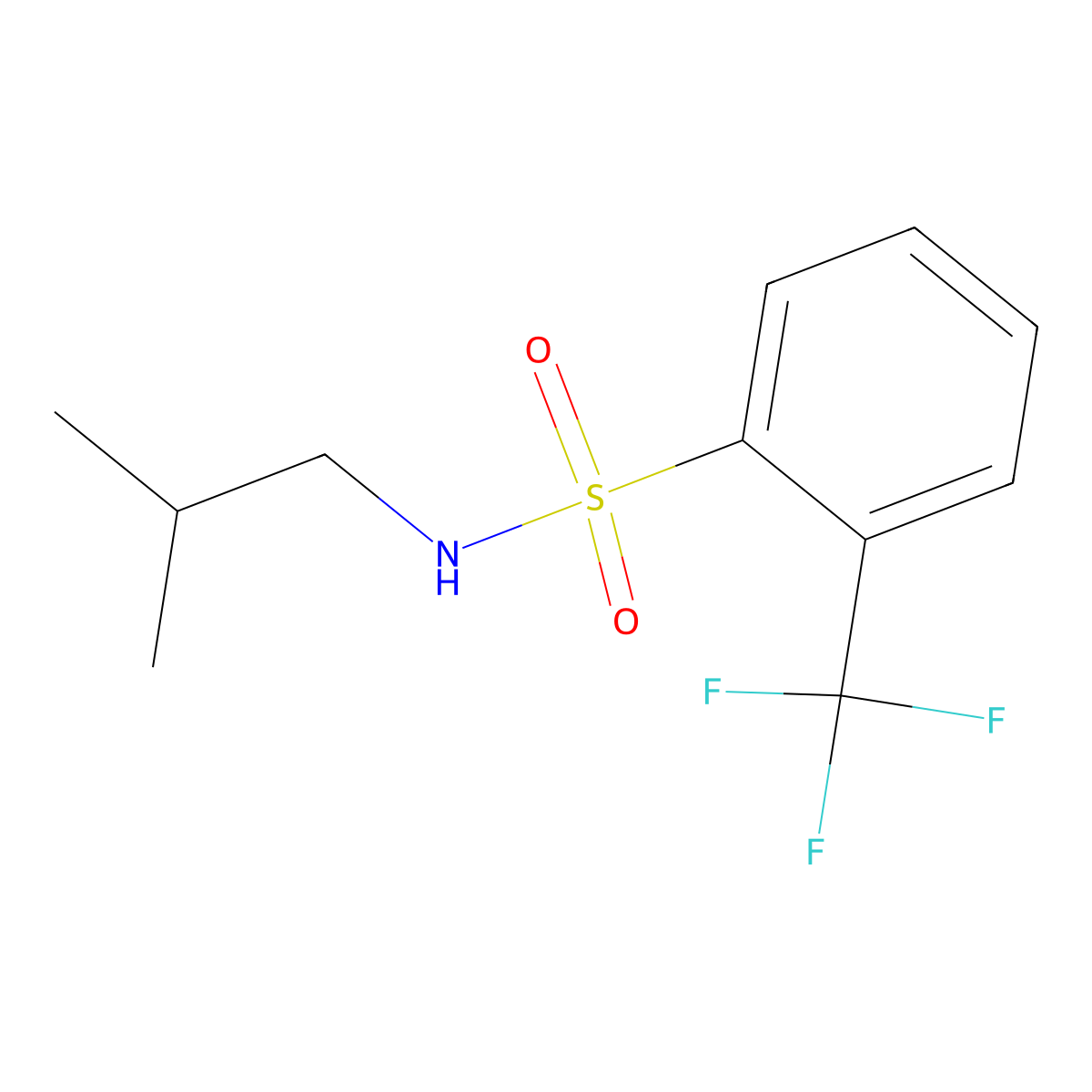 N-isobutyl-2-(trifluoromethyl)benzenesulfonamide molecular structure, CAS 613658-17-6