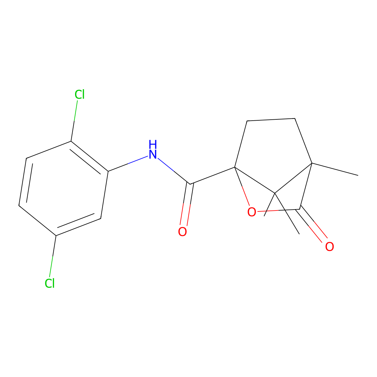 N-(2,5-dichlorophenyl)-1,7,7-trimethyl-2-oxo-3-oxabicyclo[2.2.1]heptane-4-carboxamide molecular structure, CAS 613658-87-0