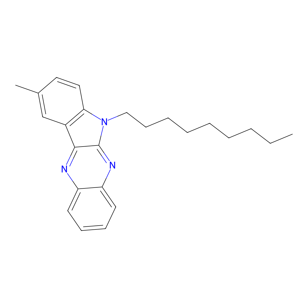 2-Methyl-5-nonylindolo[2,3-b]quinoxaline molecular structure, CAS 613660-21-2