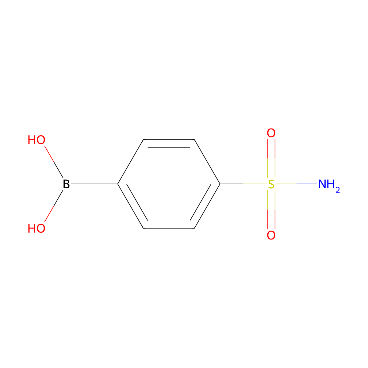 4-(Aminosulphonyl)benzeneboronic acid molecular structure, CAS 613660-87-0