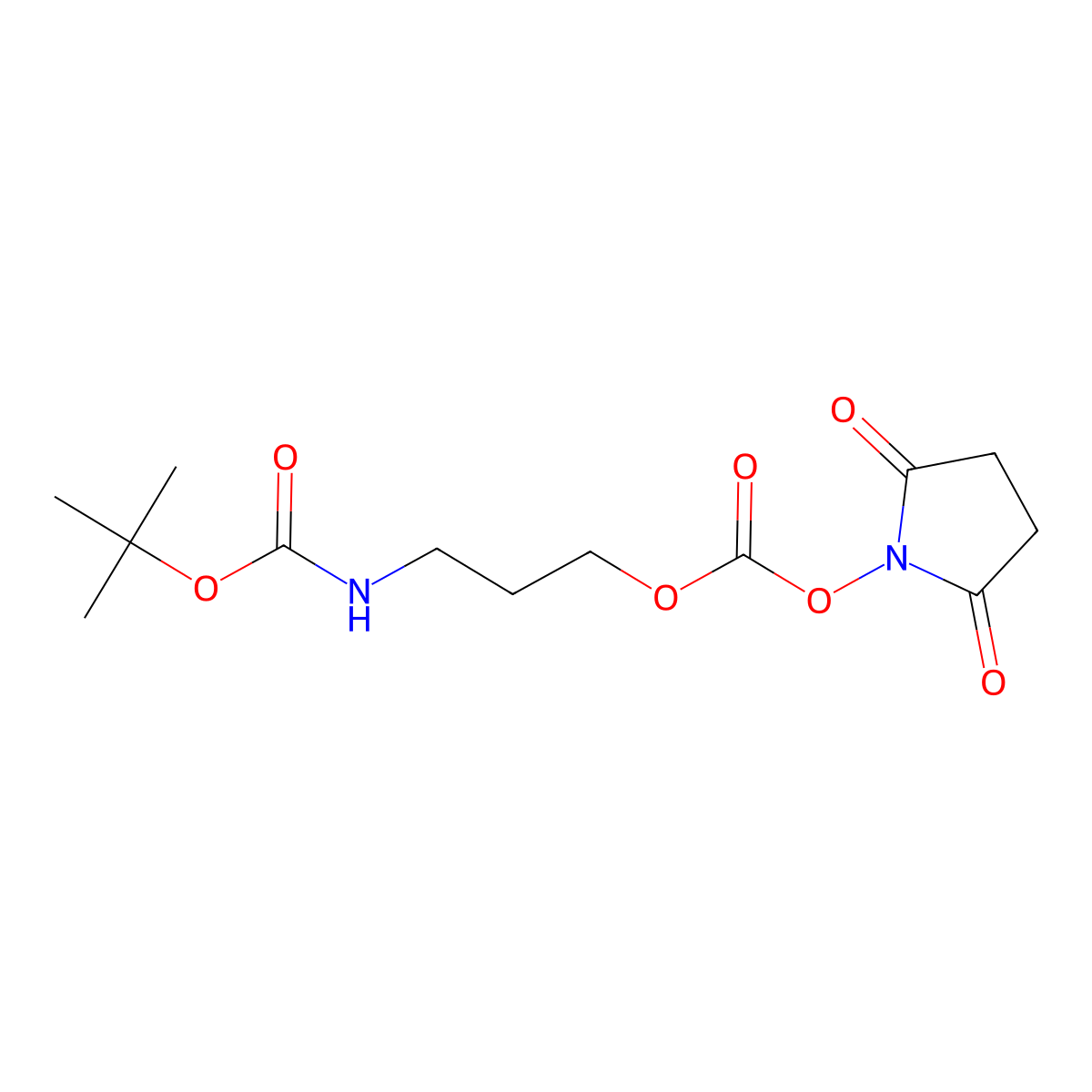 1-(((3-(((Tert-butoxy)carbonyl)amino)propoxy)carbonyl)oxy)pyrrolidine-2,5-dione molecular structure, CAS 613666-84-5