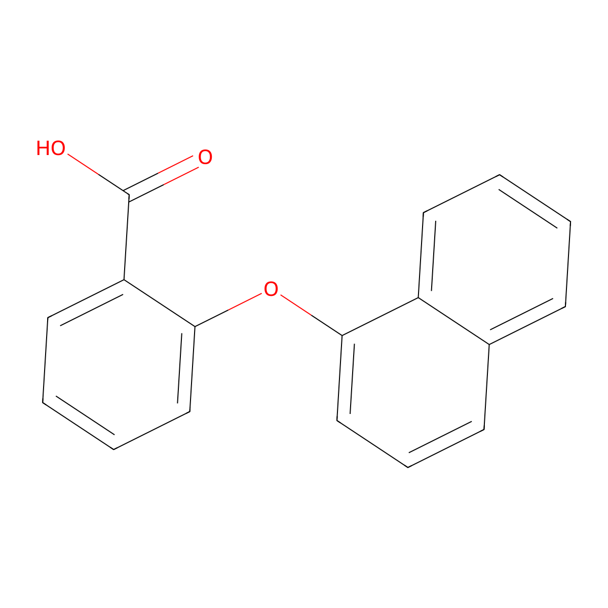 2-(Naphthalen-1-yloxy)benzoic acid molecular structure, CAS 613669-18-4