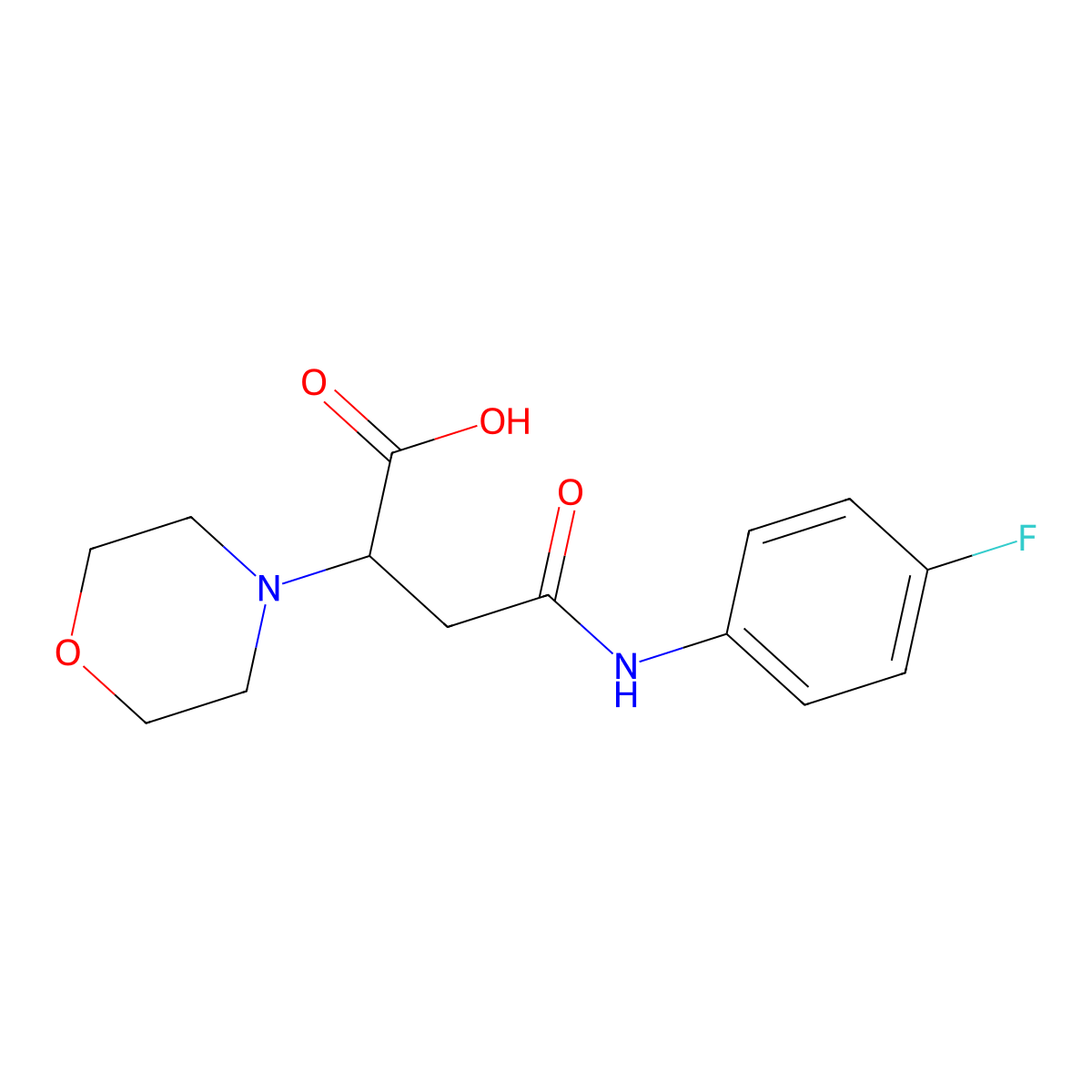 4-((4-Fluorophenyl)amino)-2-morpholino-4-oxobutanoic acid molecular structure, CAS 613669-29-7