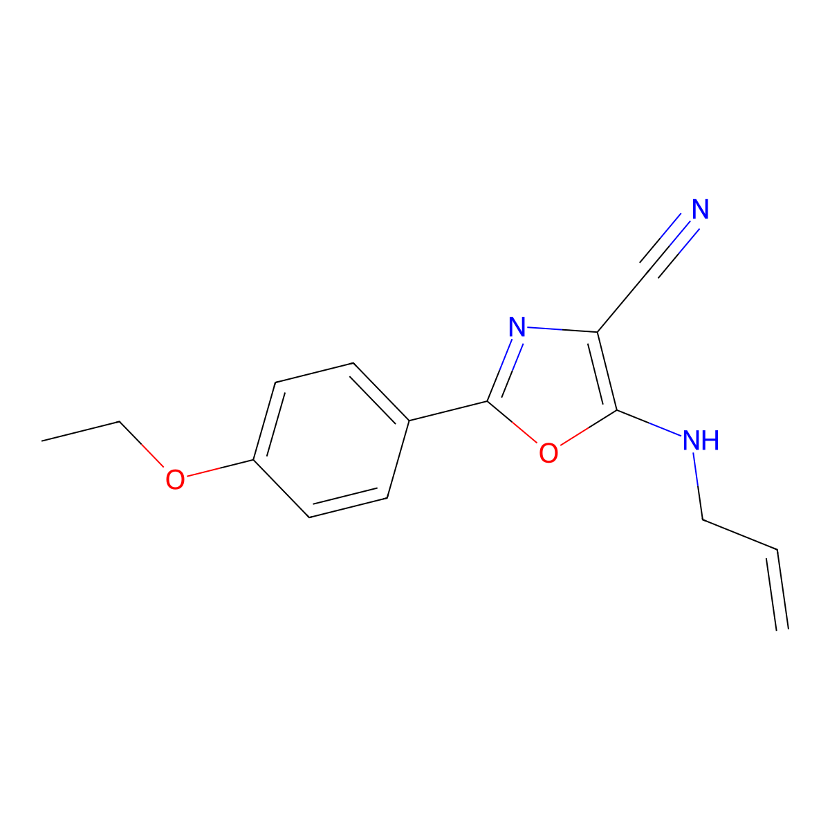 2-(4-Ethoxyphenyl)-5-(prop-2-enylamino)-1,3-oxazole-4-carbonitrile molecular structure, CAS 613669-59-3