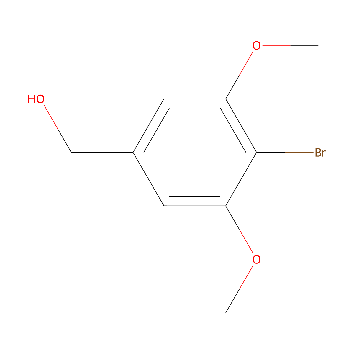 (4-Bromo-3,5-dimethoxyphenyl)methanol molecular structure, CAS 61367-62-2