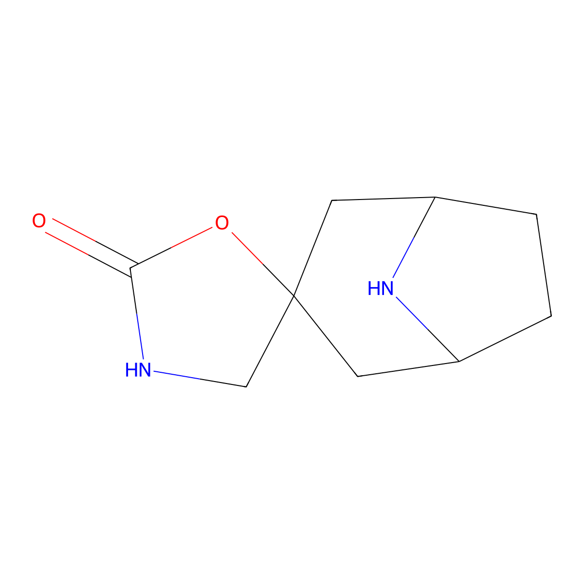 8-Azaspiro[bicyclo[3.2.1]octane-3,5'-oxazolidin]-2'-one molecular structure, CAS 613675-36-8