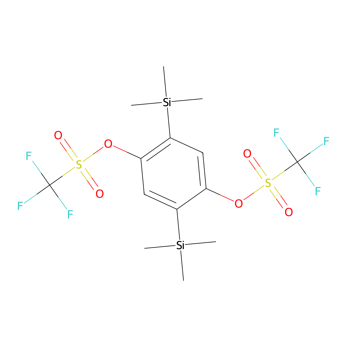 2,5-Bis(trimethylsilyl)-1,4-phenylene Bis(trifluoromethanesulfonate) molecular structure, CAS 613676-07-6