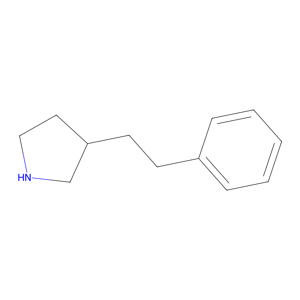 3-(2-Phenylethyl)pyrrolidine molecular structure, CAS 613676-70-3