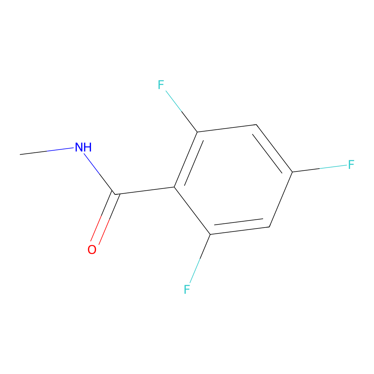 2,4,6-trifluoro-N-methylbenzamide molecular structure, CAS 613678-12-9